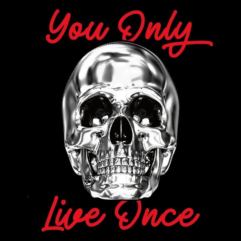 Totenkopf lebst du nur einmal YOLO Chrome