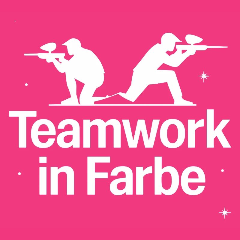 Travail d’équipe dans l’équipe de paintball en couleur pour s’amuser