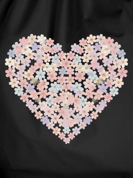 Pastel Flowers Heart Motif