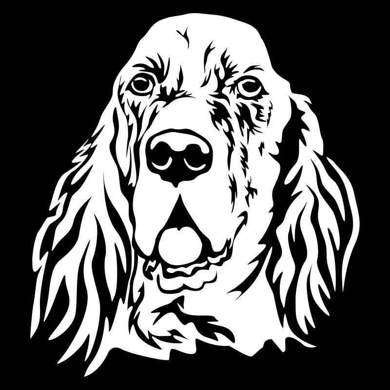 Tête de setter anglais "Black Edition"