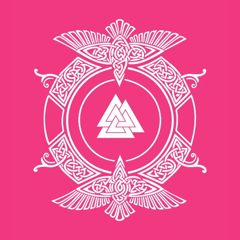 Odins Raben mit Valknut Wikinger Style