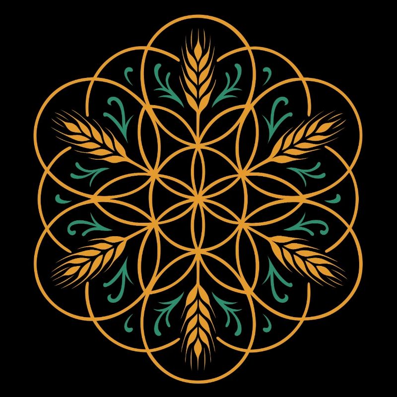 Lammas Blume des Lebens - Erntefest Design