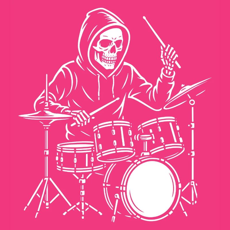 Grim Reaper plays drums