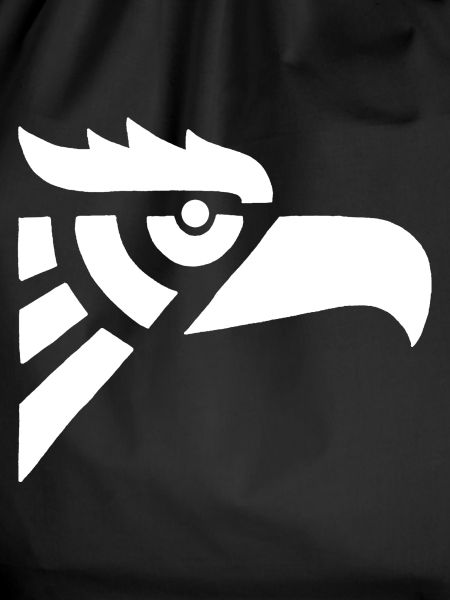 Aztec white eagle head