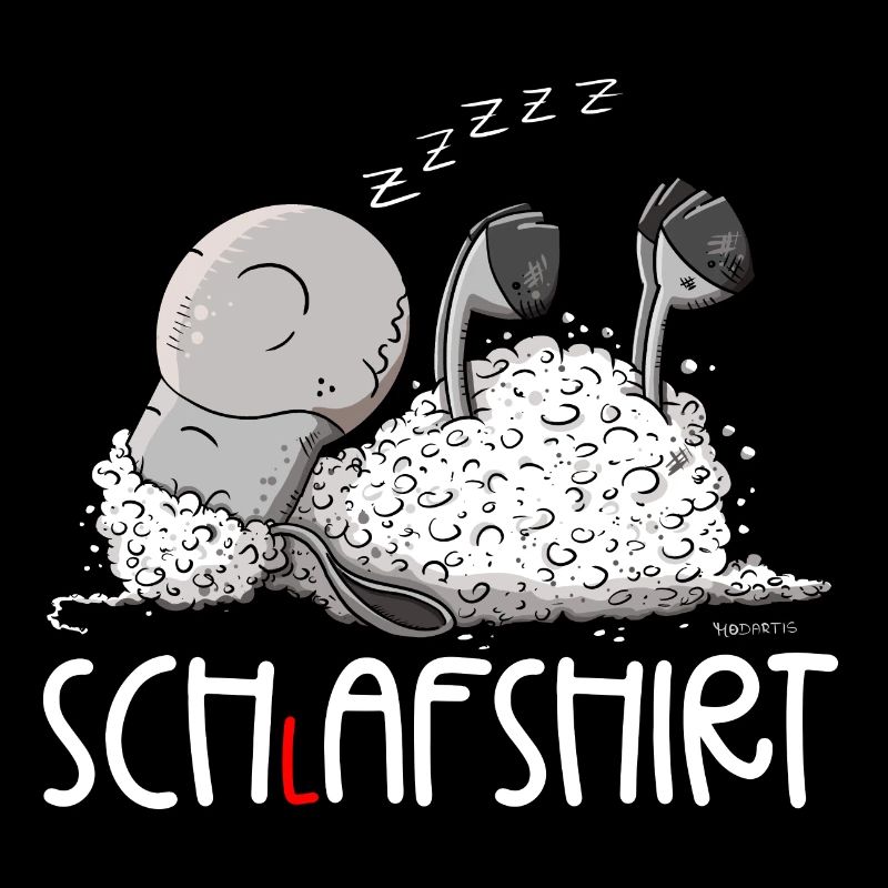 Kleines Schlafendes Schaf Träumt Schlafshirt