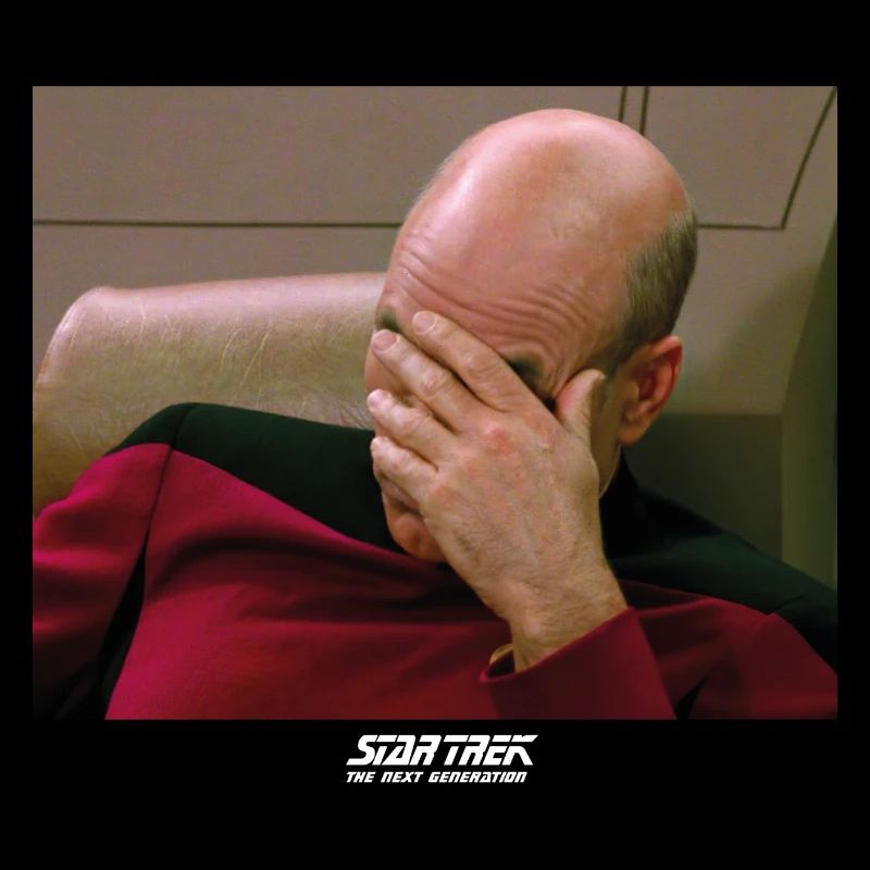 Star Trek The Next Generation Picard Facepalm