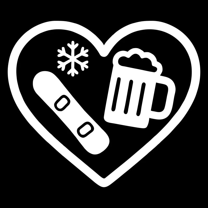 Heart Snowboard Bier