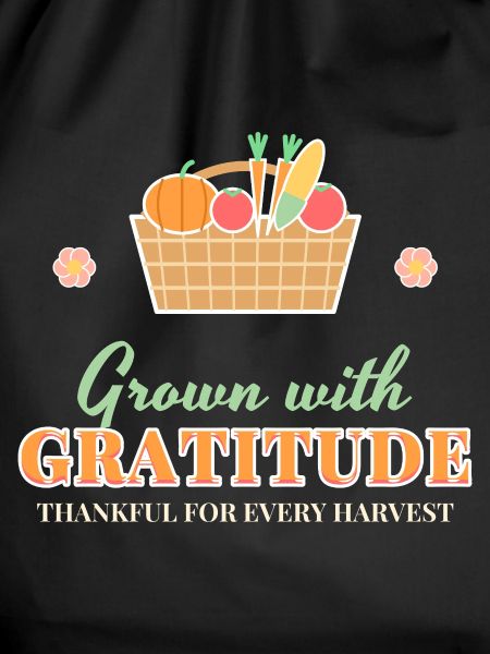 Mit Dankbarkeit angebaut Ernte im Thanksgiving-Garten