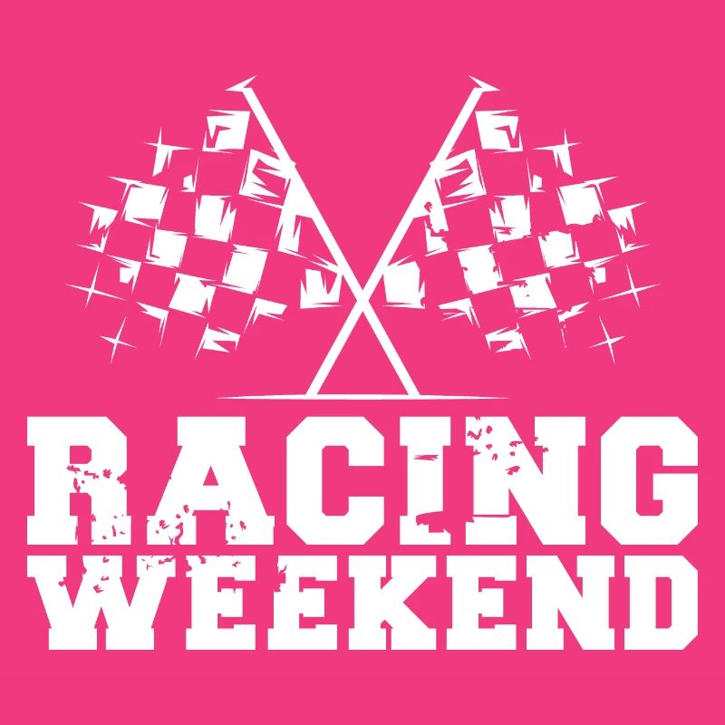 Voitures de week-end de course Symbole de course Drapeau