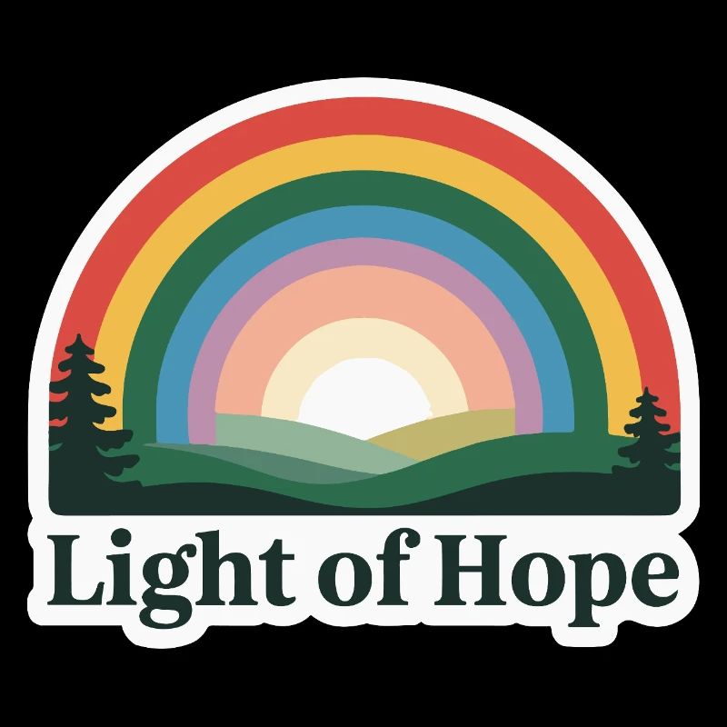Hopeful Rainbow Sunrise Design