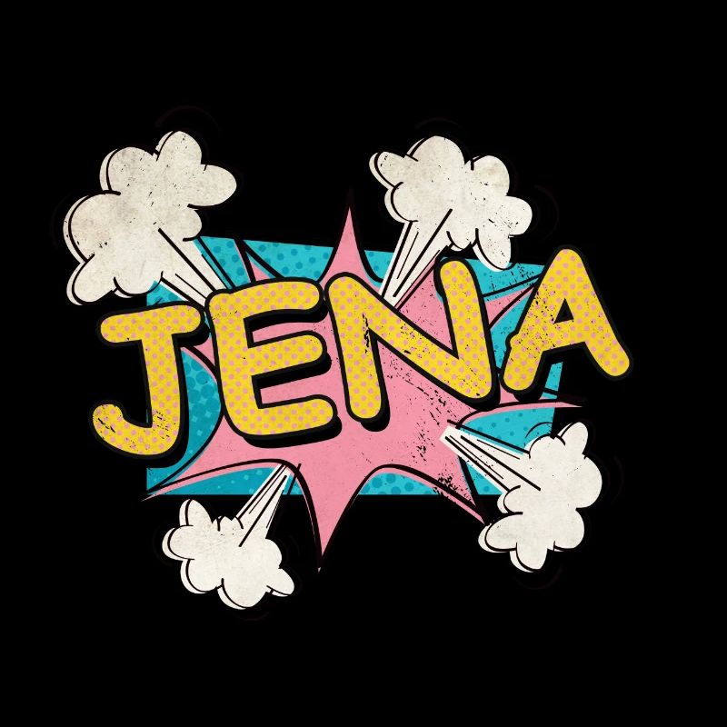 Jena Germany City Font Pop Art Comic