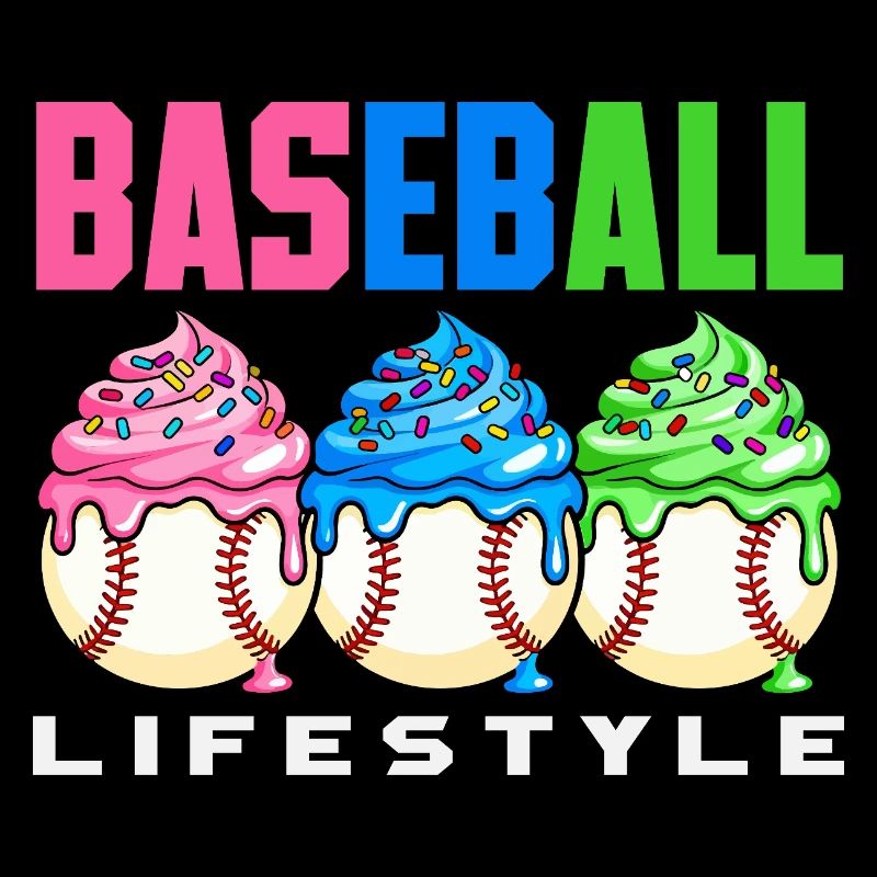 Mode de vie de baseball Cupcakes sucrés