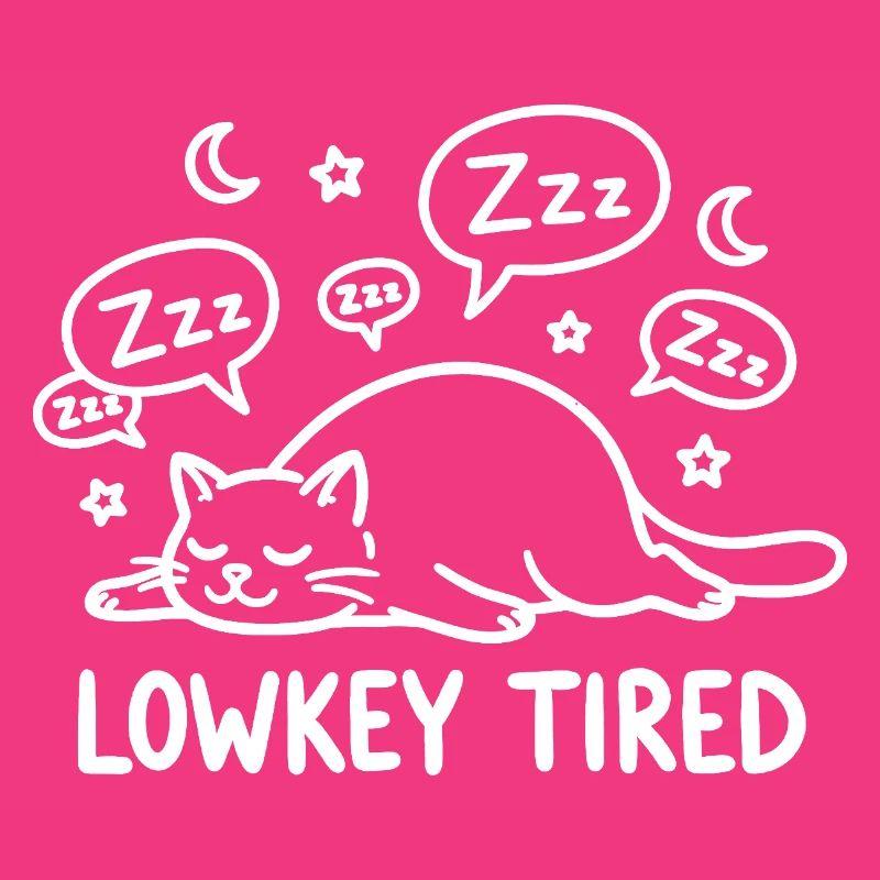 Lowkey Tired Sleeping Cat