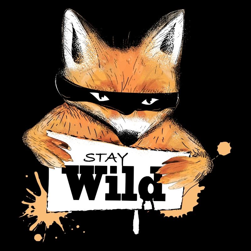 un renard avec un message