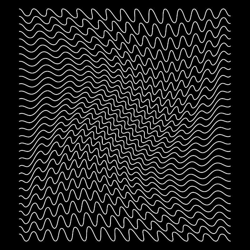 Impression d’illusion d’optique de ligne ondulée dynamique