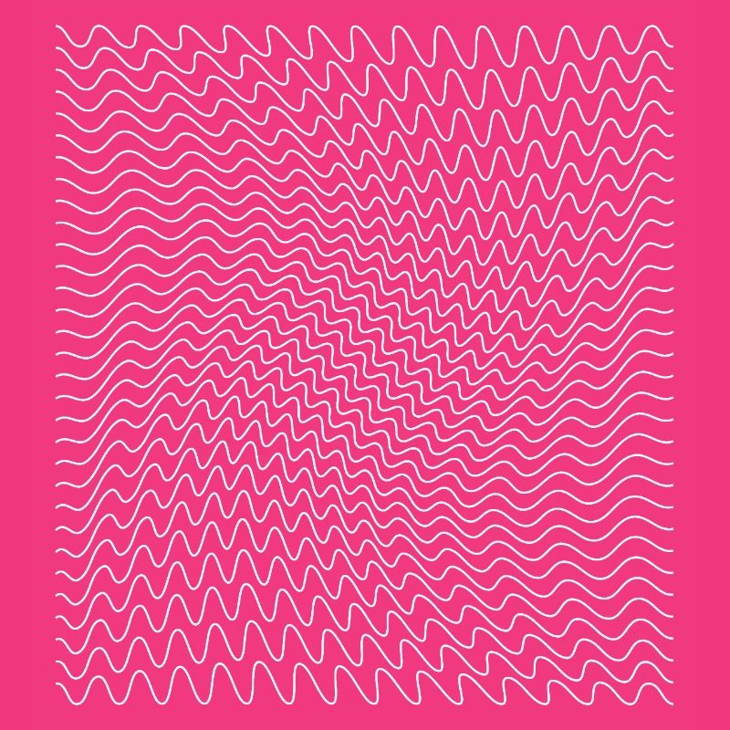 Dynamic Wavy Line Optical Illusion Print