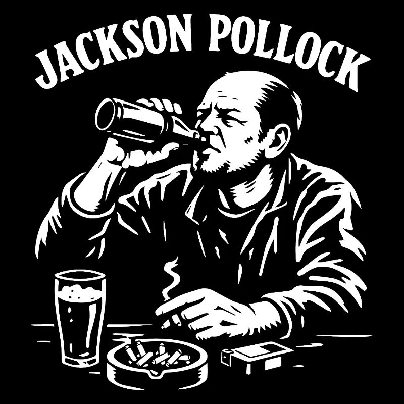 Jackson Pollock Rebel Portrait Drink Smoke