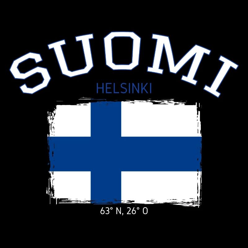 Finnland Flagge mit Helsinki Referenz
