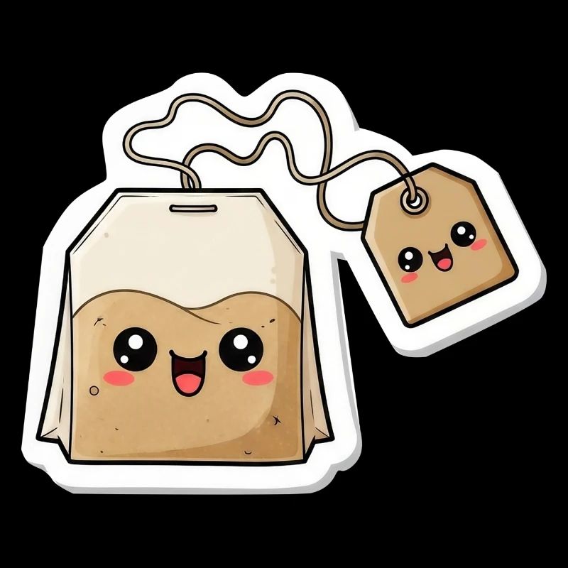 Breloque sachet de thé kawaii