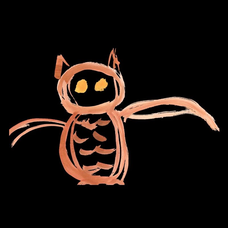 Kleine Eule - von kindermalerei