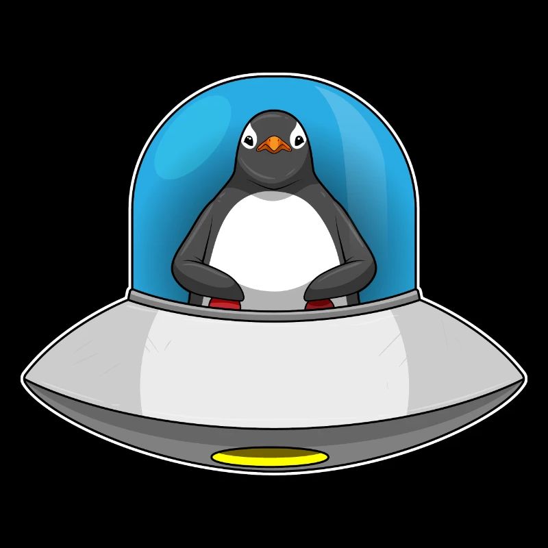 Penguin Spaceship Space
