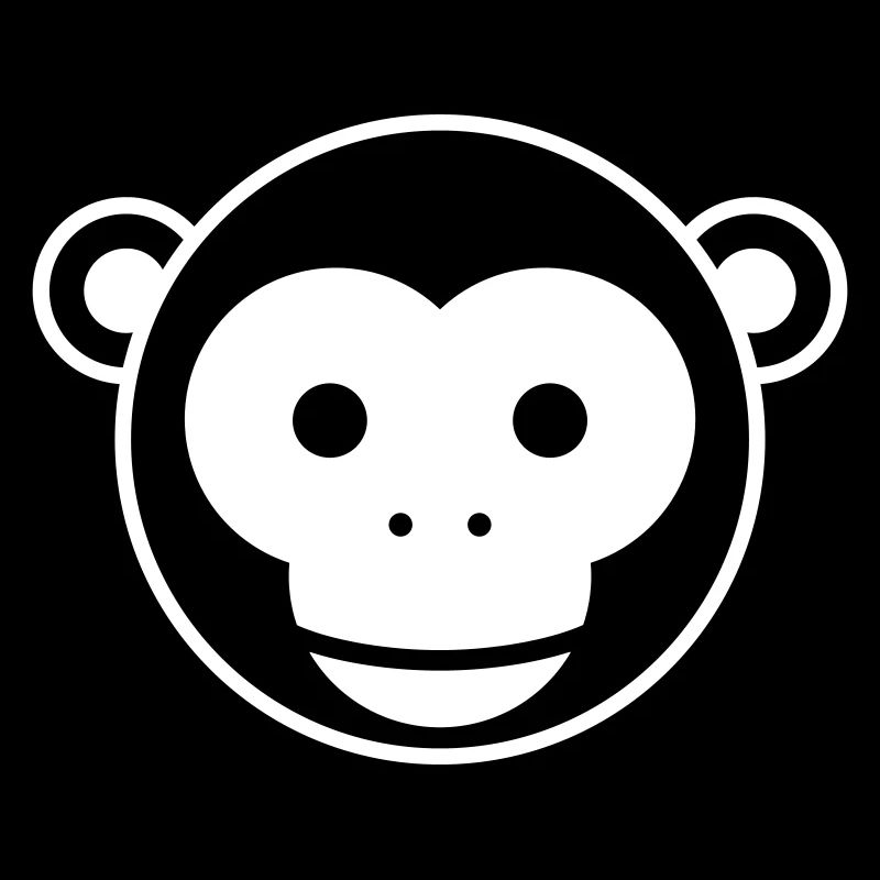 Tête de singe - Dessin animé mignon au visage de singe