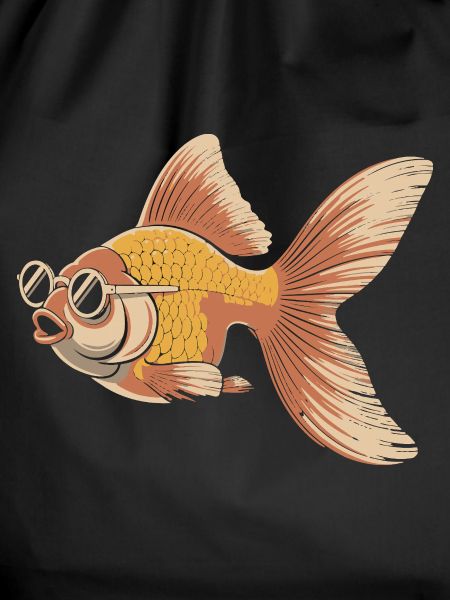 Goldfish with Glasses Retro