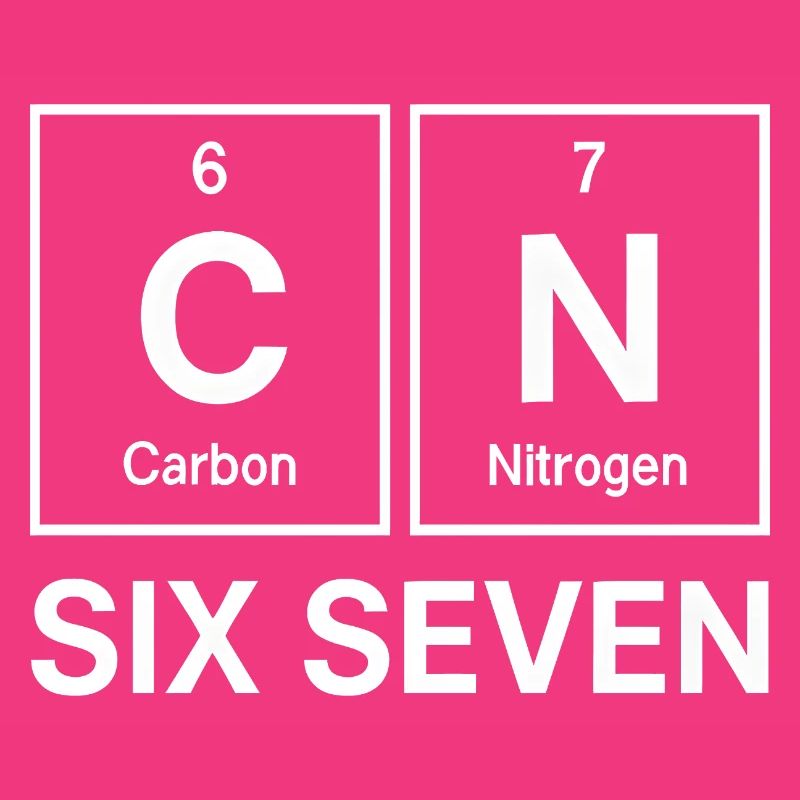 Six Seven 67 Éléments d’humour de mème Chimie