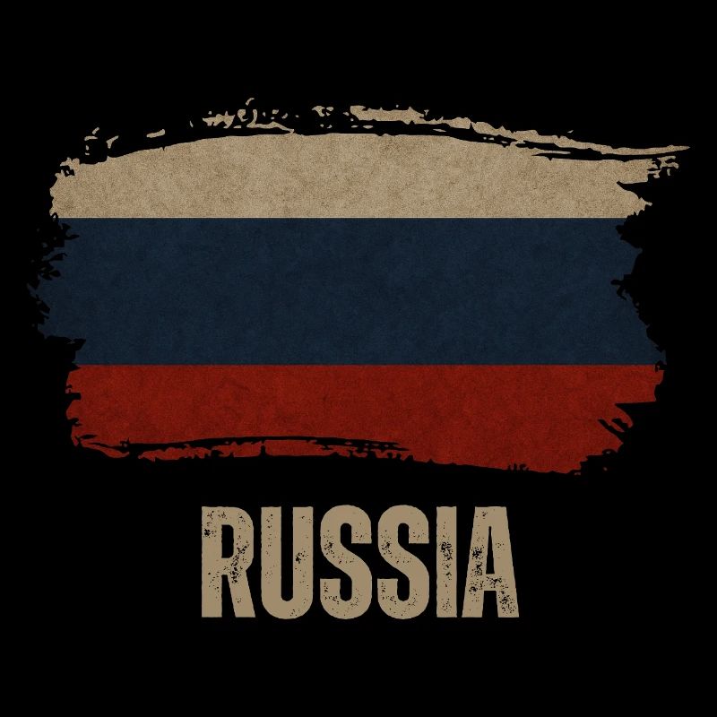 Drapeau grunge de la Russie, j’adore la Russie