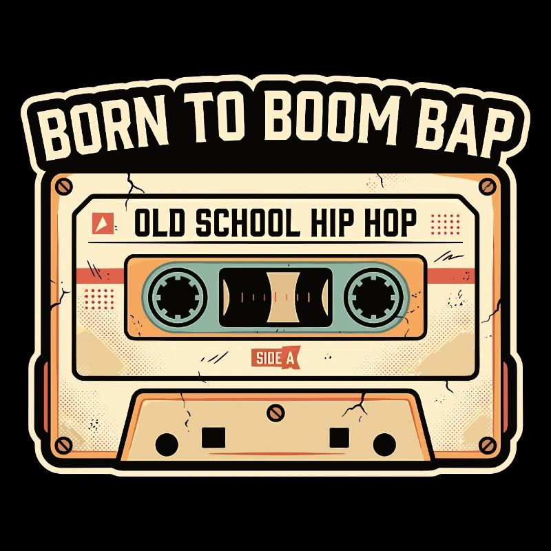 Old School Hip Hop Cassette Retro Design