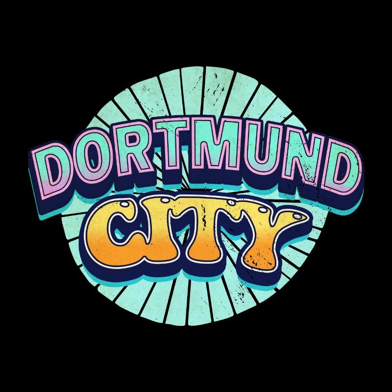 Dortmund Germany City Font Pop Art Comic