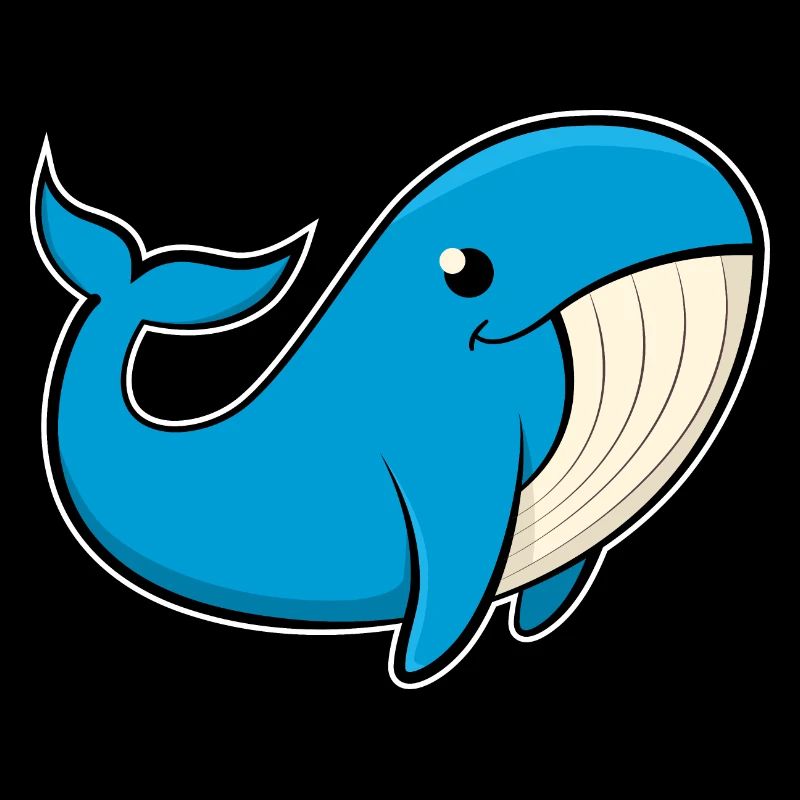 Image joyeuse d’une baleine bleue