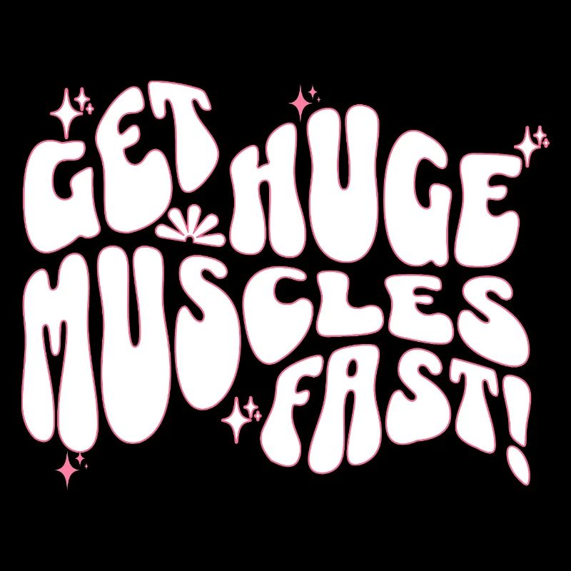Big Muscles Fun Slogan Design