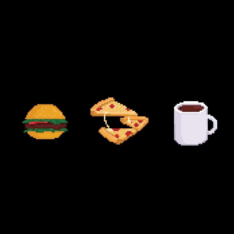 Pixel geeky Lebensmitteln
