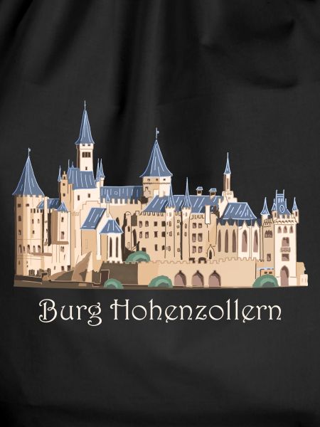 Hohenzollern Castle illustration, hand drawing