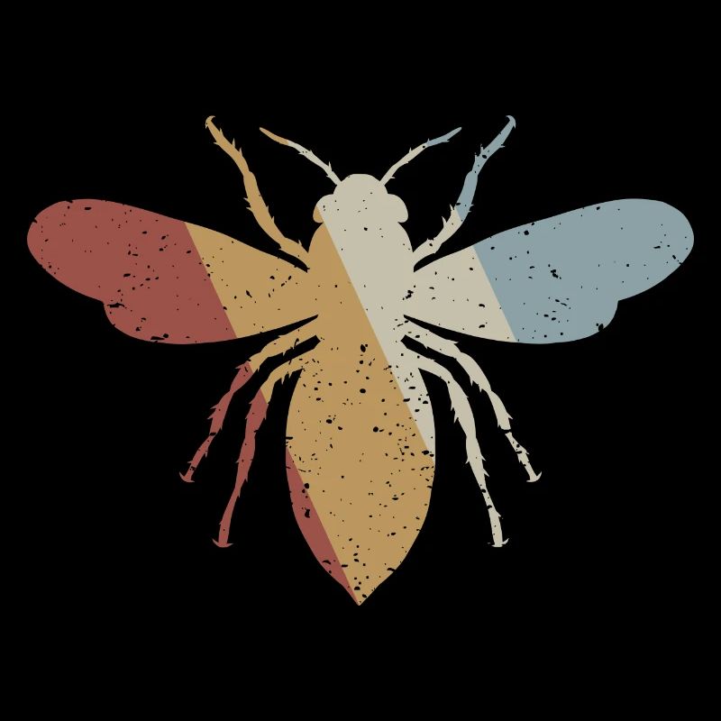 Honey Bee Retro Style Vintage