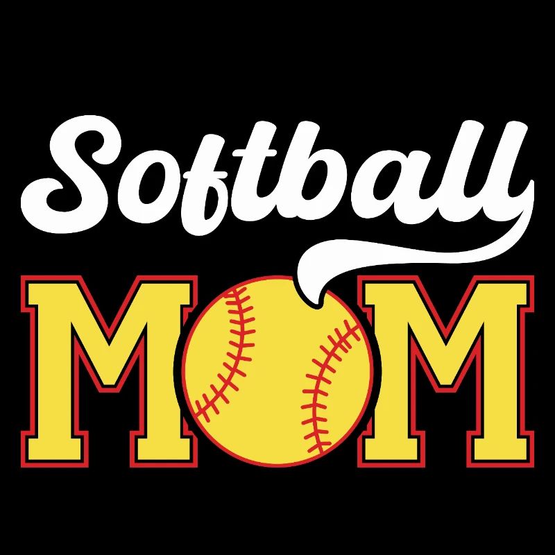 Softball Mom Pride Graphic