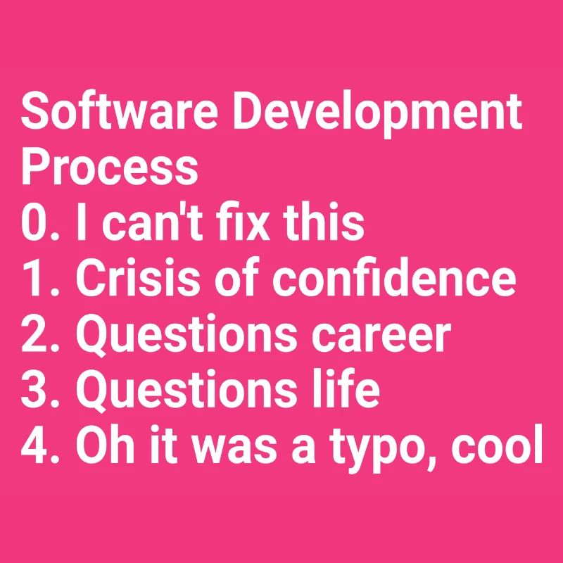 Software Development Process: Crisis to Typo! #Cod
