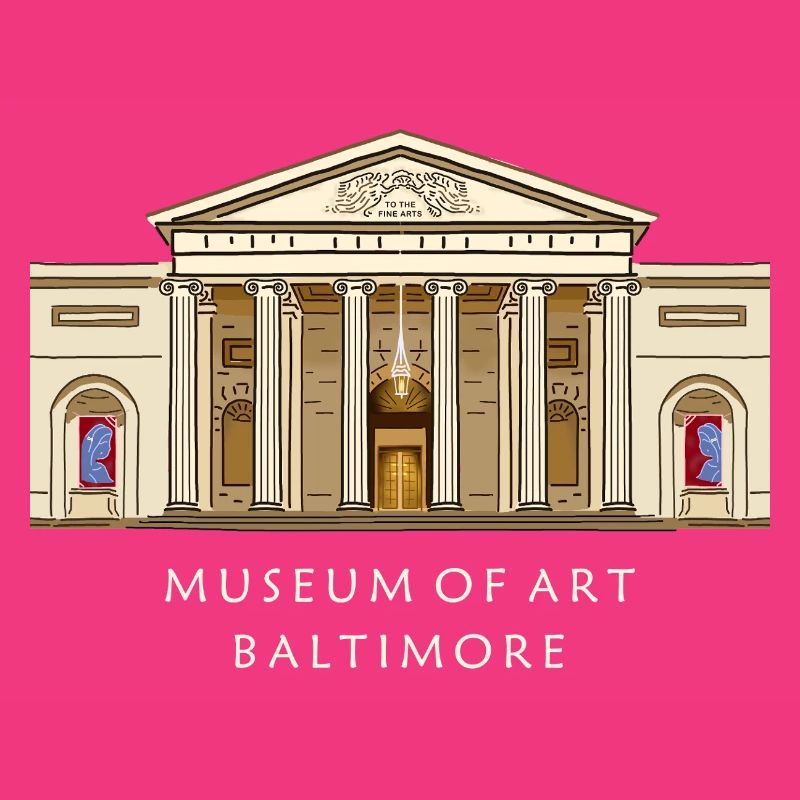 Musée de Baltimore, illustration dessinée à la main