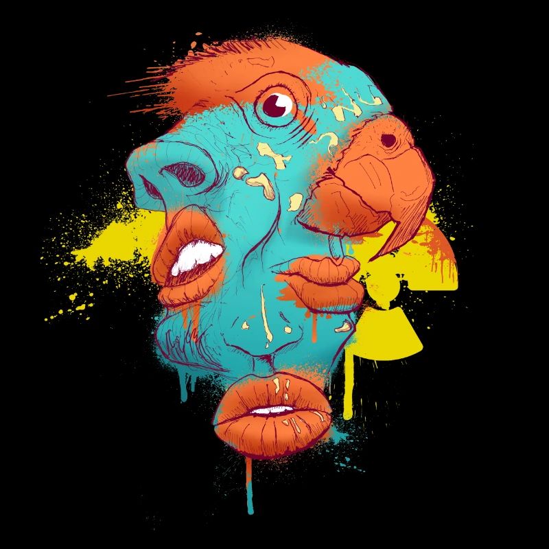 Illustration de mash-up de visage