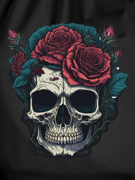 Skull with roses