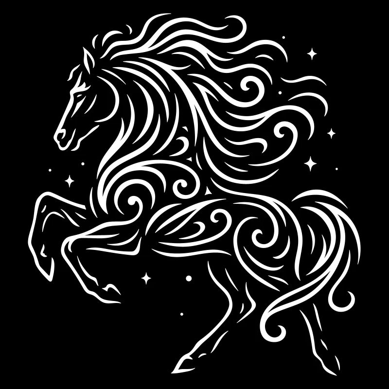 Rauhnächte Cheval traverse la nuit d’hiver