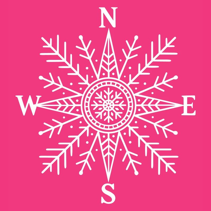 Compass with snowflake – Nordic design