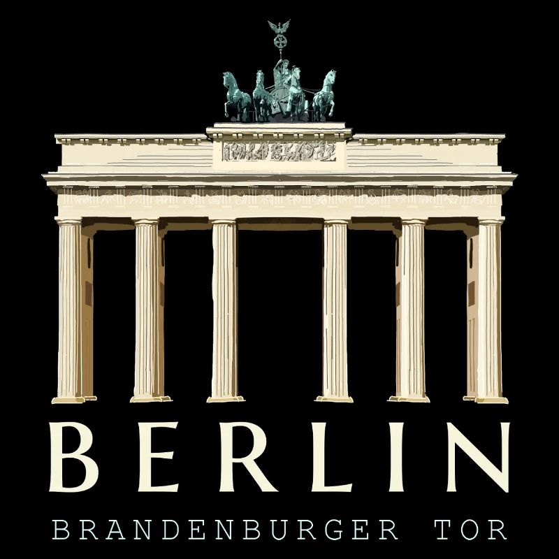 Berlin, hand drawing Brandenburg Gate