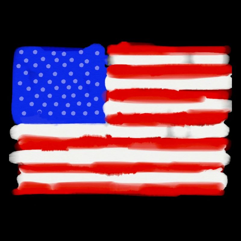 Painted American Flag
