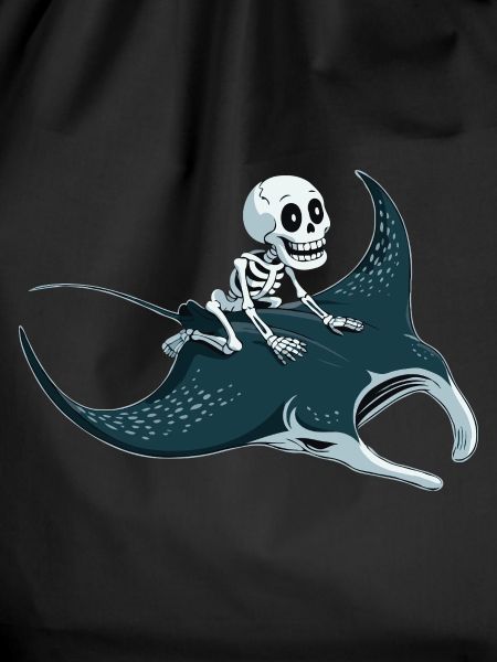 Skeleton on manta ray