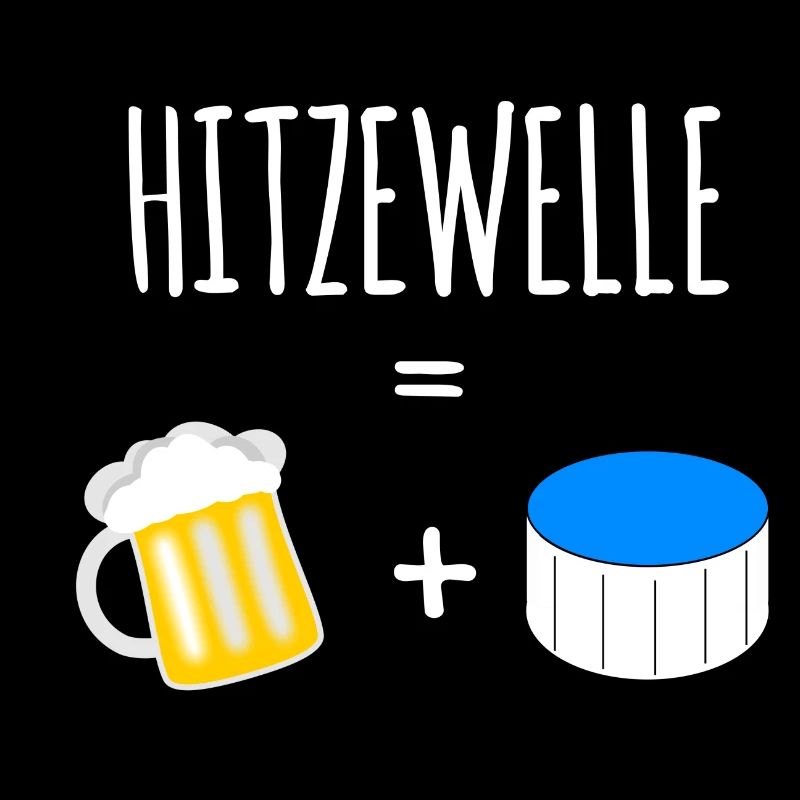 Hitzewelle mit Bier im Pool