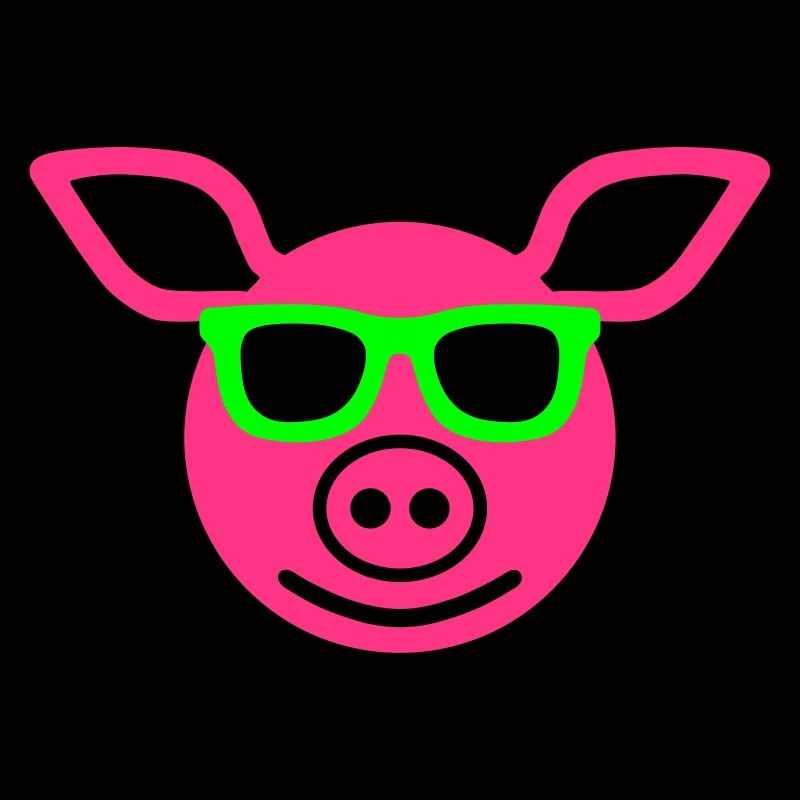 Cochon avec lunettes de soleil