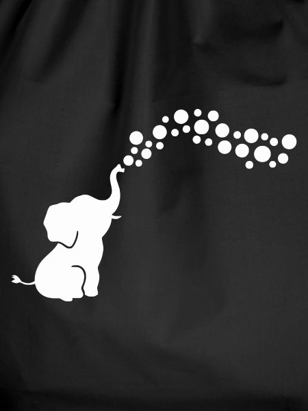 Playful Elephant Blowing Bubbles