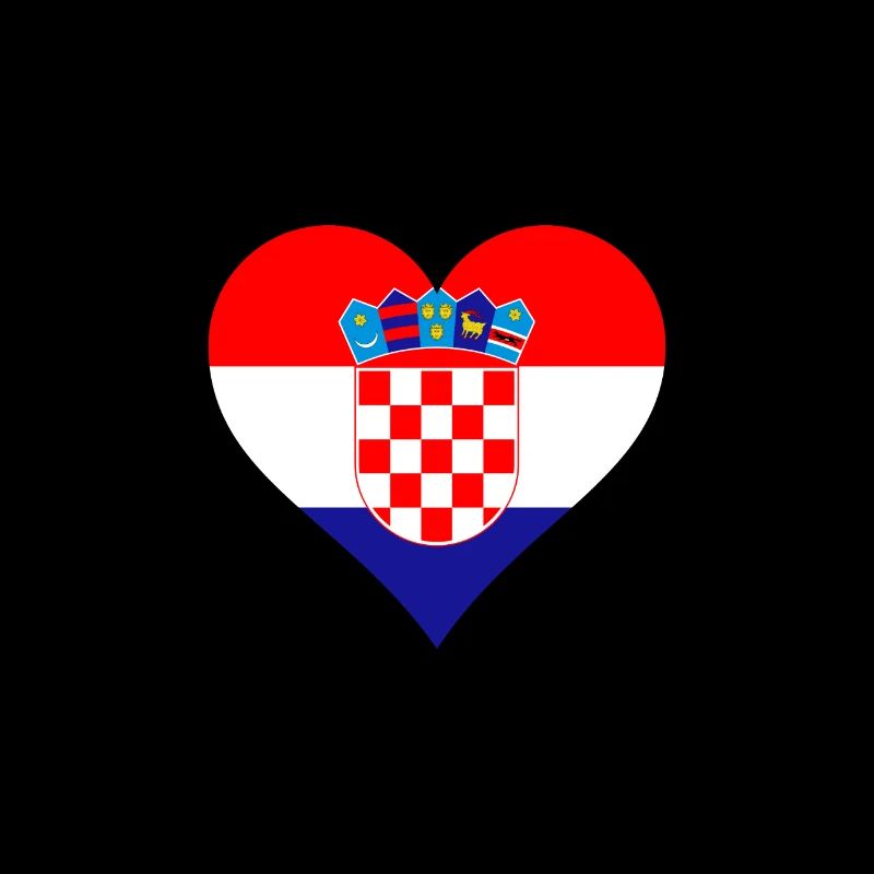 Croatie drapeau croate drapeau coeur